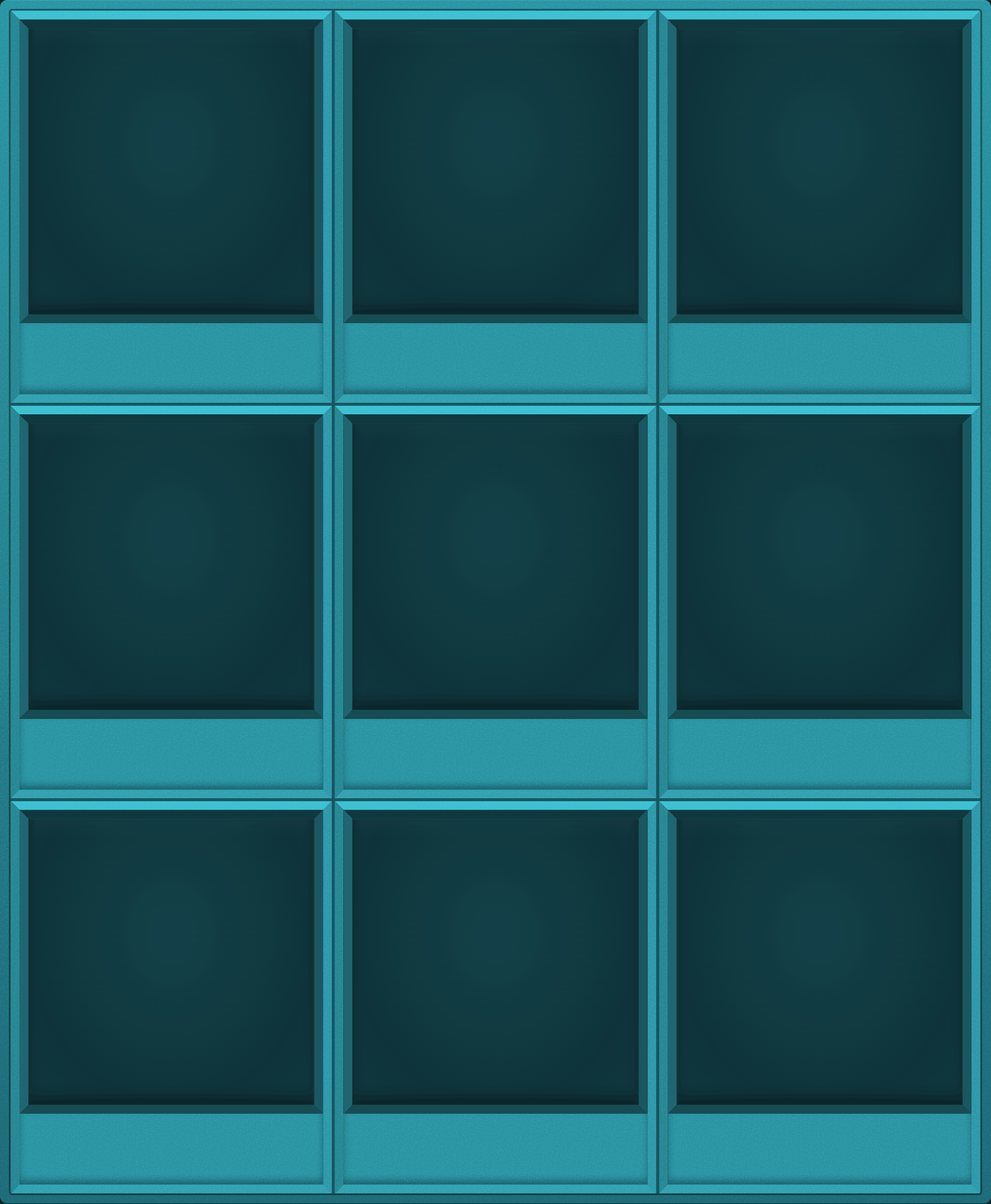 Electric Cyan Display Case (3x3)